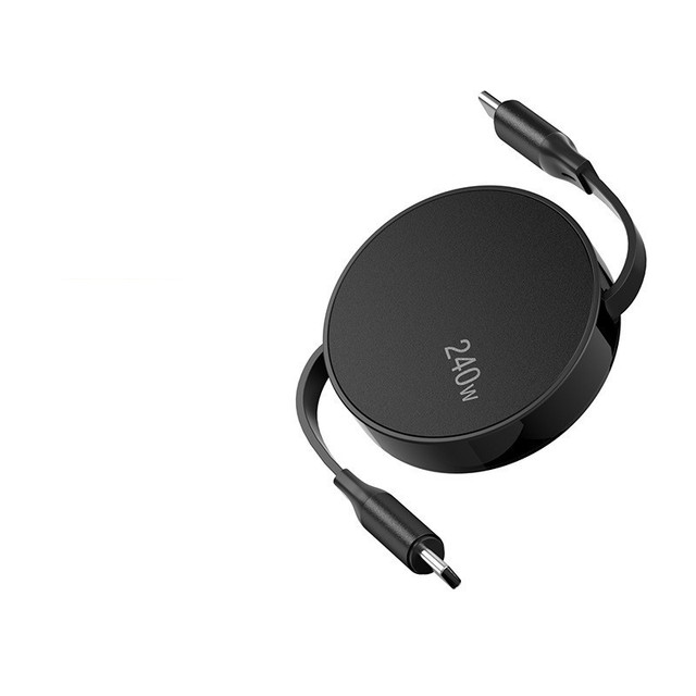 New Products 240W PD Charging Type-C Fast Data Cable 1 Way & 2 Way Retractable for Mobiles for Notebook USB Charge Cable 1M Mini