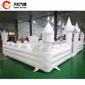Trắng Wedding Bouncer sân chơi Inflatable lâu đài 6x4m/7x5m bóng <span class=keywords><strong>Pit</strong></span> với quả bóng bọt để bán - Product Image 4