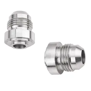 Stainless Steel 6AN 8AN 10AN 12AN Male Weld On Bung Fitting Weldable Fuel Oil Tank Adapter Hose End Pipe Nipple Connector