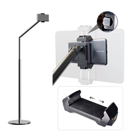 Support universel réglable en aluminium télescopique pour iPad et téléphone portable