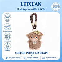 Porte-clés en peluche mouton bouclé Kawaii avec lunettes et chapeau de paille, cordon de poignet pour décoration de sac