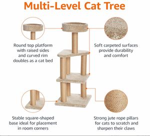 تصميم حديث للأماكن الداخلية خشب صلب ، برج شجرة سقف Conde للقطط الكبيرة - Product Image 3