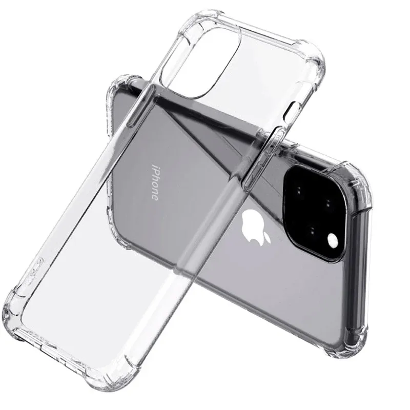 Wholesale 1.5mm high transparent TPU mobile phone case for iphone 14 13 12 11 pro xs max 8 7 6 plus