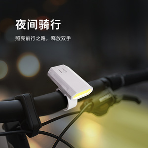 ไฟจักรยานขนาดเล็ก LED USB แบบชาร์จไฟได้ไฟขี่กลางคืนดีไซน์เรขาคณิตสามสี Q50 - Product Image 1