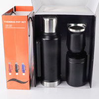 Ensemble complet de préparation de Yerba Maté : Gourde isotherme de 1300 ml en acier inoxydable à double paroi avec tasse à maté et bombilla, sac cadeau inclus