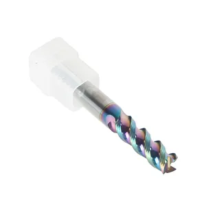 Nhôm sử dụng công cụ CNC DLC lớp phủ rắn Carbide vuông End Mill 3 sáo phay Cutter u-rãnh Carbide Cutter