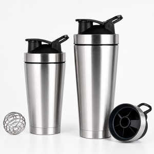 Nouvelle bouteille <span class=keywords><strong>shaker</strong></span> isotherme à double paroi en acier inoxydable de 25 oz pour le sport et la remise en forme avec mélangeur de protéines en poudre - Product Image 1