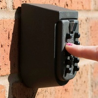 Boîte de sécurité murale en alliage d'aluminium avec clavier numérique, coffre-fort à 10 chiffres pour clés, idéal pour les maisons d'hôtes et les chantiers de construction