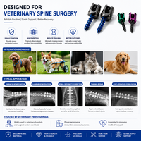 Système de fixation vertébrale vétérinaire en titane OEM, vis pédiculaire flexible dynamique, connecteur polyaxial, pour chien et chat, usiné CNC