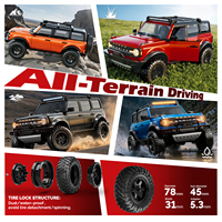 Hstar R22 1:12 Véhicule RC tout-terrain à transmission intégrale 4x4 entièrement proportionnel, télécommande 2,4G, voiture de type crawler, jouet de loisir pour adultes et garçons