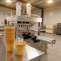 Machine à cônes à glace commerciaux, machine à gaufres comestibles, machine à rouler des biscuits, machine à cônes à gaufres, machine à cônes à pizza, machine à gelato