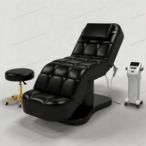Tempat tidur kecantikan elektrik baru pijat tempat tidur wajah hitam untuk salon kecantikan tempat tidur bulu mata 3 motor - Product Image 1