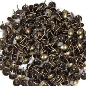 Chiodi per Bacheca, Chiodi per Tappezzeria a Testa Piatta, Borchie in Metallo Bronzo, Chiodi per Mobili, per Divani, Testiere, Borchie per Tappezzeria - Product Image 5
