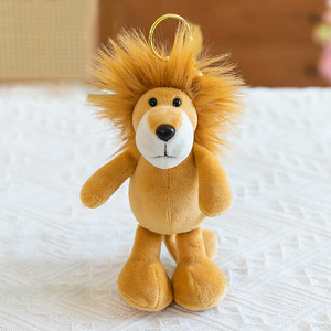 Jouets porte-clés en peluche mignons 15 cm Tortue Éléphant <span class=keywords><strong>Tigre</strong></span> Lion Hippopotame Raton laveur Bouledogue Chat Pingouin Singe - Product Image 3
