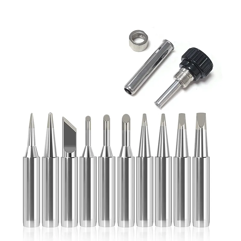 Valore Extra 10 pezzi Per Set 3 manicotto di rivestimento sostituzione punta a saldare Kit punta Per saldatore 30W con punta in lega