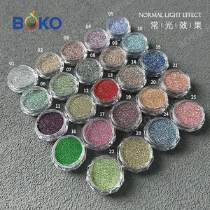 BOKO reflektierender Glitzerpulver glänzendes Diamantpulver Pigment für DIY Nagelkunst-Dekorationen