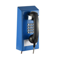 Téléphone public de prison sécurisé anti-vandalisme, téléphone d'urgence analogique en métal pour détenus, pour aéroports et espaces extérieurs