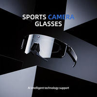 Lunettes intelligentes avec objectif anti-vent, caméra 800MP 1080P, prise de vue anti-tremblement, étanches IPX5 pour la conduite de moto 5.3