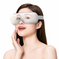 Masque oculaire pliable rechargeable avec 5 modes de massage, compression d'air et chaleur douce