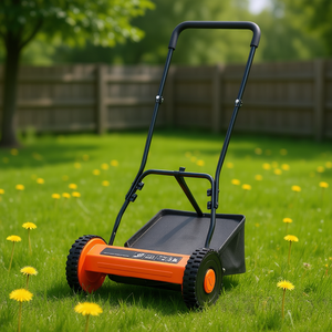 Cortacésped manual de carrete de 16 pulgadas con 5 cuchillas, altura ajustable y recogedor de césped para uso en jardín - Product Image 2