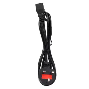 Vente en gros de rallonges électriques ca standard royaume-uni, câbles d'alimentation en PVC PC 240V