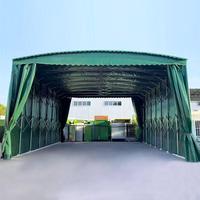 Tente Rétractable Industrielle Étanche avec Structure Métallique et Revêtement PVC – Auvent Coulissant Électrique pour Parking Extérieur et Entrepôt
