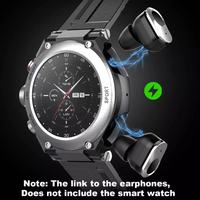 SENBONO T92 Unisex Layar 1.28 Inci Jam Tangan Pintar Daya Tahan Baterai Lama Earbud Nirkabel Menjawab Panggilan Tahan Air IP67 Gaya Hidup Aktif