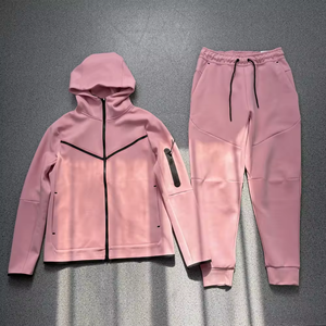 Tuta Sportiva Invernale in Cotone Stampato Personalizzata per <span class=keywords><strong>Uomo</strong></span>, Set da Jogging di Alta Qualità in Due Pezzi - Product Image 6
