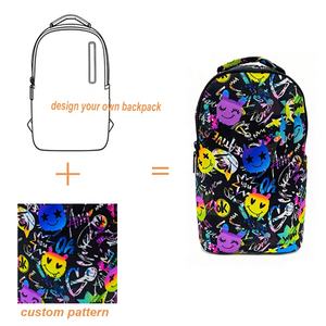 Sac à dos scolaire léger à thème Smiley, pour étudiants, fournitures scolaires, sac à livres, graffiti personnalisé, sac à dos élégant - Product Image 1