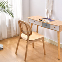 Chaise kane chaises de salle à manger pour birstro café café bibliothèque magasin de thé au lait chaise en bois massif avec dossier en rotin pour bar