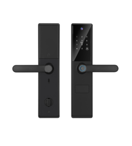 Serrure de porte intelligente en alliage d'aluminium au prix <span class=keywords><strong>le</strong></span> plus bas avec poignée, <span class=keywords><strong>stockage</strong></span> en nuage Wi-Fi, clé de carte, mot de passe, contrô<span class=keywords><strong>le</strong></span> par application Tuya - Product Image 2