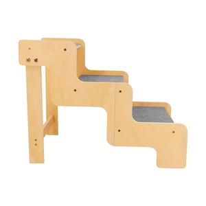 Escaleras para Perros de Tres Niveles Personalizadas, Escalera Antideslizante, Rampa para Perros y Gatos para Acceder a Camas y Sofás, Escaleras de Madera para Perros - Product Image 3