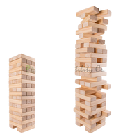 Jeu de construction en blocs de bois, écologique, fait main, durable, jeu de société classique pour enfants et adultes, jouet unisexe