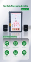 Indicador de Estado de Interruptor ES501D-WZ-2, Control Inteligente de Plástico, Bloqueo, Fuente de Alimentación Independiente de Alto Voltaje, Modbus RTU, CE/EMC