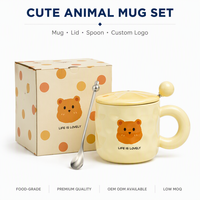 Nouvelle Arrivée Tasse à petit-déjeuner à motif ours pour présentation en magasin Impression personnalisée Prix pour commande en gros Prêt à expédier