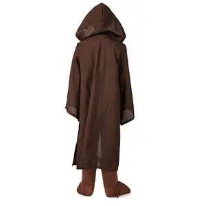 Kids SW Jedi Knight Obi Wan Cosplay Jumpsuit Halloween Carnival Party Costumes