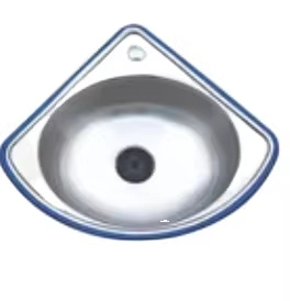 Évier d'angle en acier inoxydable avec robinet, cuve unique, surface polie, 31 cm x 25 cm, profondeur 11,5 cm, évier de cuisine design industriel - Product Image 3
