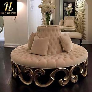 Lusso europeo Villa Hall Chairpull Design in velluto tessuto speciale a forma di Base divano per zona <span class=keywords><strong>Lounge</strong></span> dell'hotel - Product Image 2