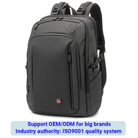 Sac à dos antivol en nylon imperméable avec fermeture éclair en polyester 24L pour ordinateur portable, affaires, voyages, étudiants, hommes, quotidien, bureau, école, extérieur