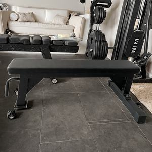 Banc plat réglable multifonction pour musculation avec roulettes, équipement de fitness HRSB116 - Product Image 5