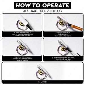 JTING Esmalte de Gel Abstracto Colorido Único, 9 Colores, Esmalte de Gel para Uñas con Diseño de Encaje, Tarro de 5G, OEM, Marca Privada, Arte de Uñas - Product Image 4