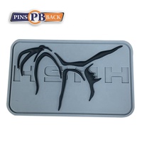Patch en caoutchouc PVC 3D personnalisé de haute qualité pour les vêtements Fleur 3D et forme de coeur pour chapeau dans un sac d'opp