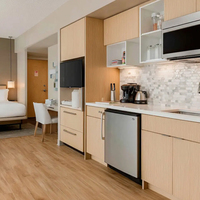 Cuisine compacte et pratique en mélamine pour hôtel, chambre à coucher, ou maisonnette