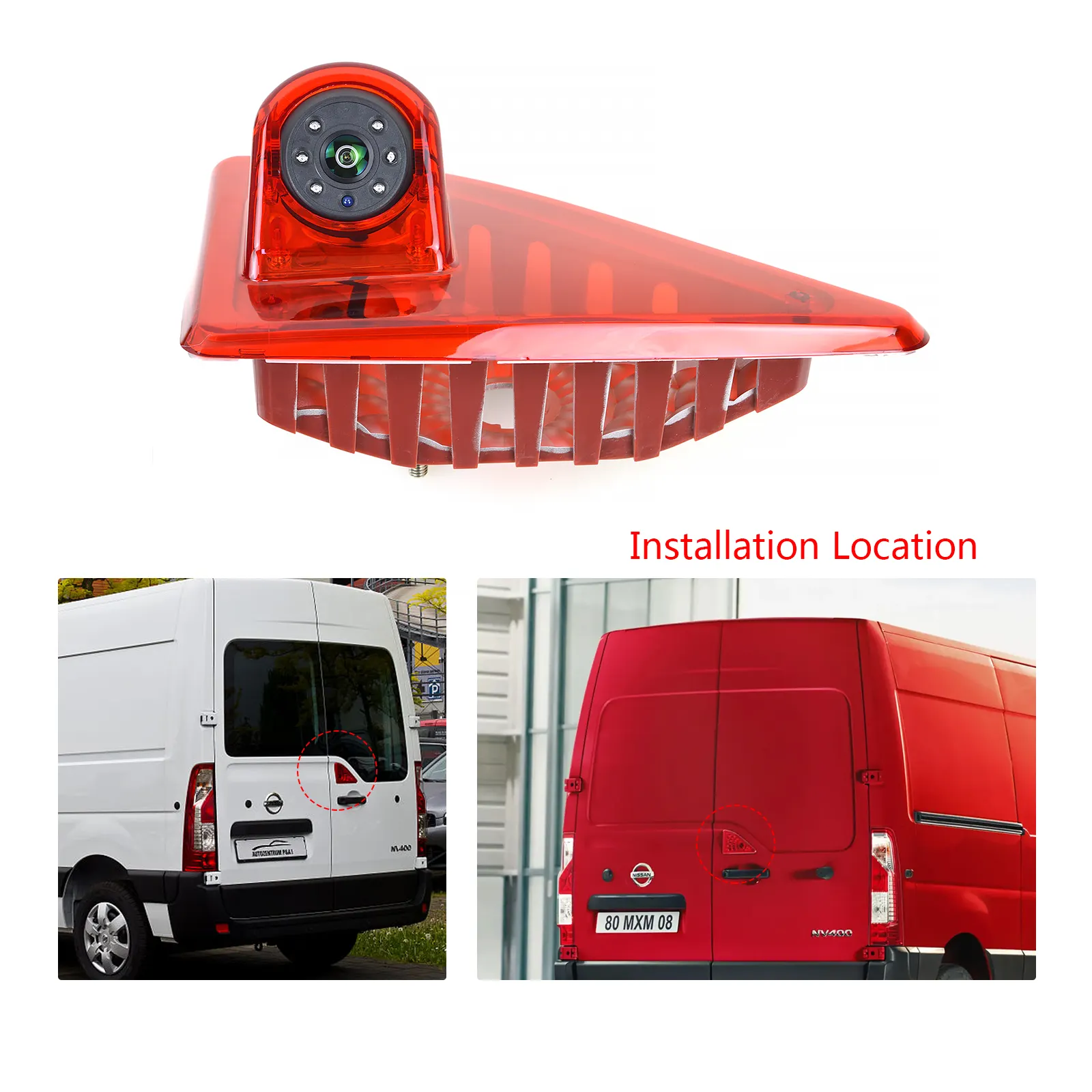 IR visione notturna impermeabile IP68 terza luce di freno telecamera posteriore per Renault Master Nissan NV400 Opel Movano 2010-2016