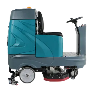 Commercial Stand-On Floor Scrubber Mini Scrubber Machine with Multifunction Sewer Cleaning Nozzles Electric Fuel