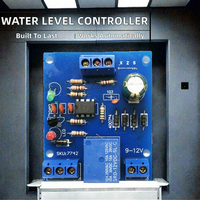 Taidacent 12 Volts 10A 1KW Relais de contrôle automatique du niveau de liquide, panneau de commande, accessoires de contrôleur de niveau pour pompe à eau