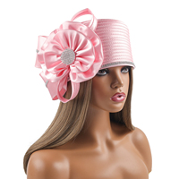 Chapeau de mariage personnalisé avec strass, chapeau de mascarade élégant, chapeau d'église chic, chapeau de beauté de luxe, chapeau formel pour femmes, décoration