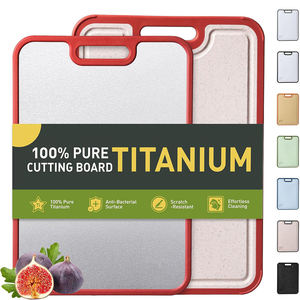 新しい2パックのチタン製ブッチャーブロック、2 in 1純チタンとPP製まな板ギフト、最高のママへのクリスマス、誕生日プレゼント - Product Image 1