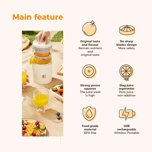 <strong>Electric</strong> Orange Squeezer Rechargeable Portable <strong>Citrus</strong> <strong>Juicer</strong> Squeezer Extractor Fresh Fruit <strong>Juicer</strong> - Product Image 3