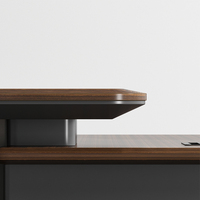 Mobilier de bureau de luxe poste de travail en bois table de bureau du directeur en forme de L bureau de direction de patron au design moderne